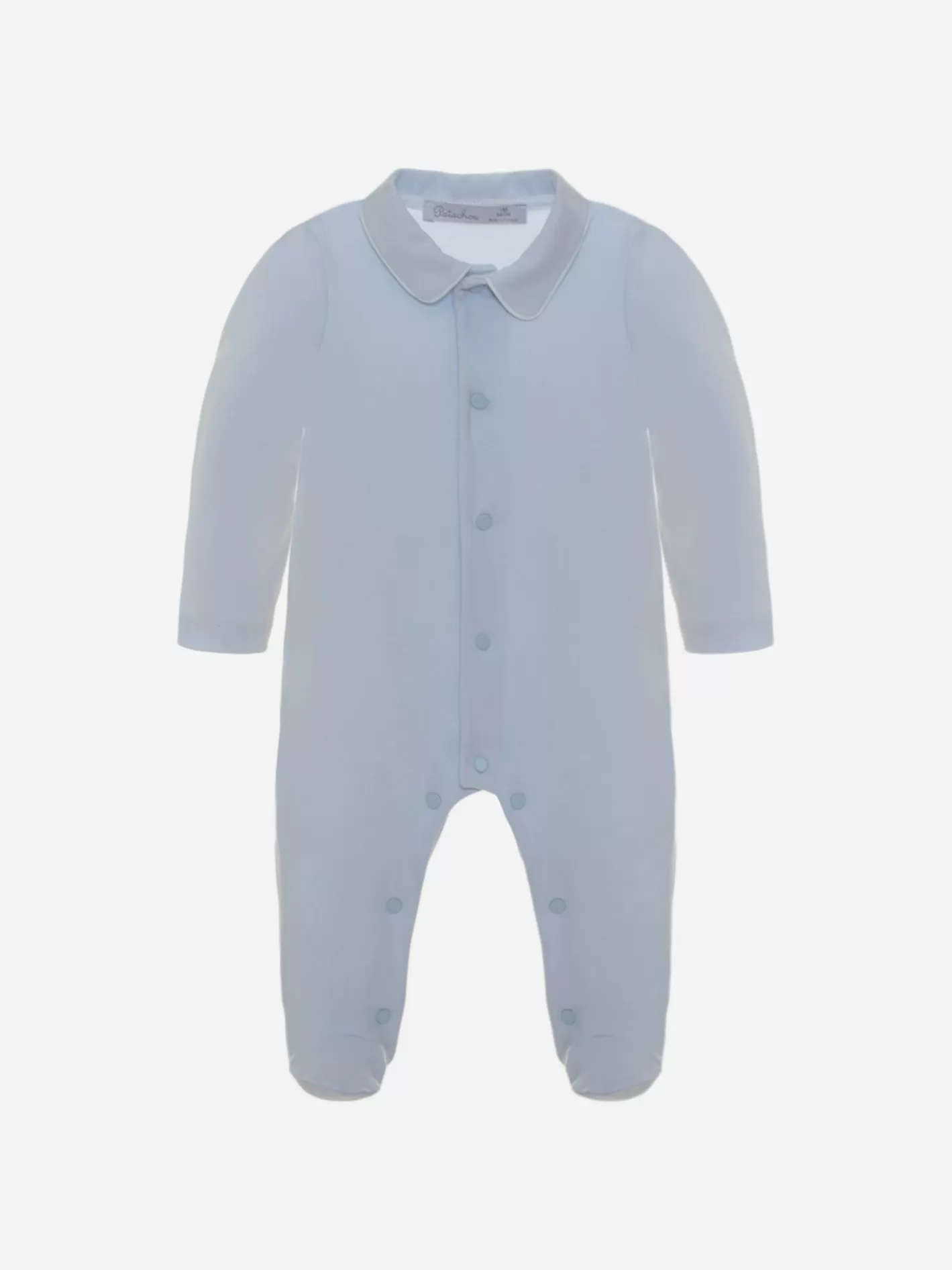 New Patachou Babygrow Basico De Menino Em Jersey Azul