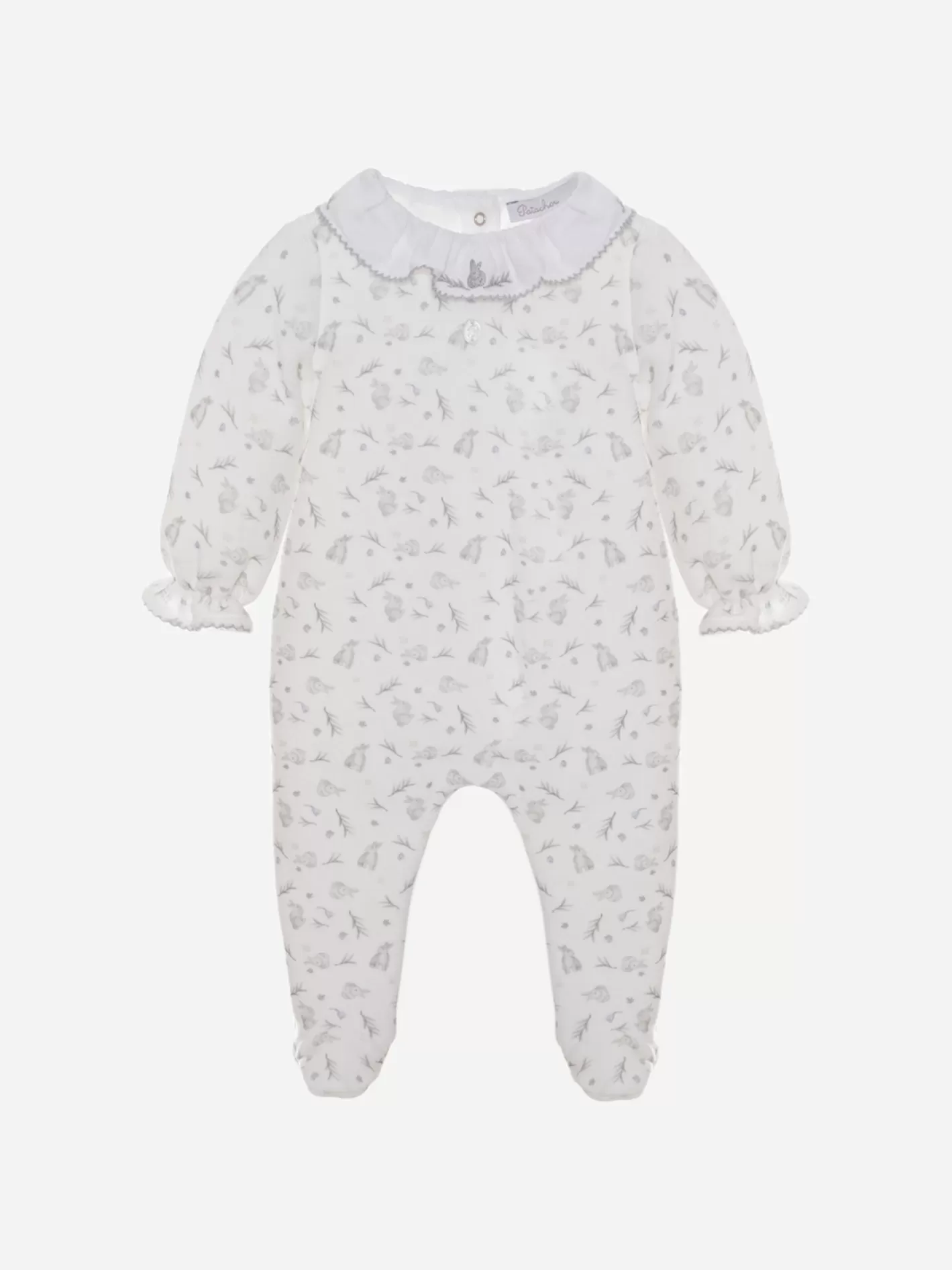 Store Patachou Babygrow Em Jersey Estampado Cinzento