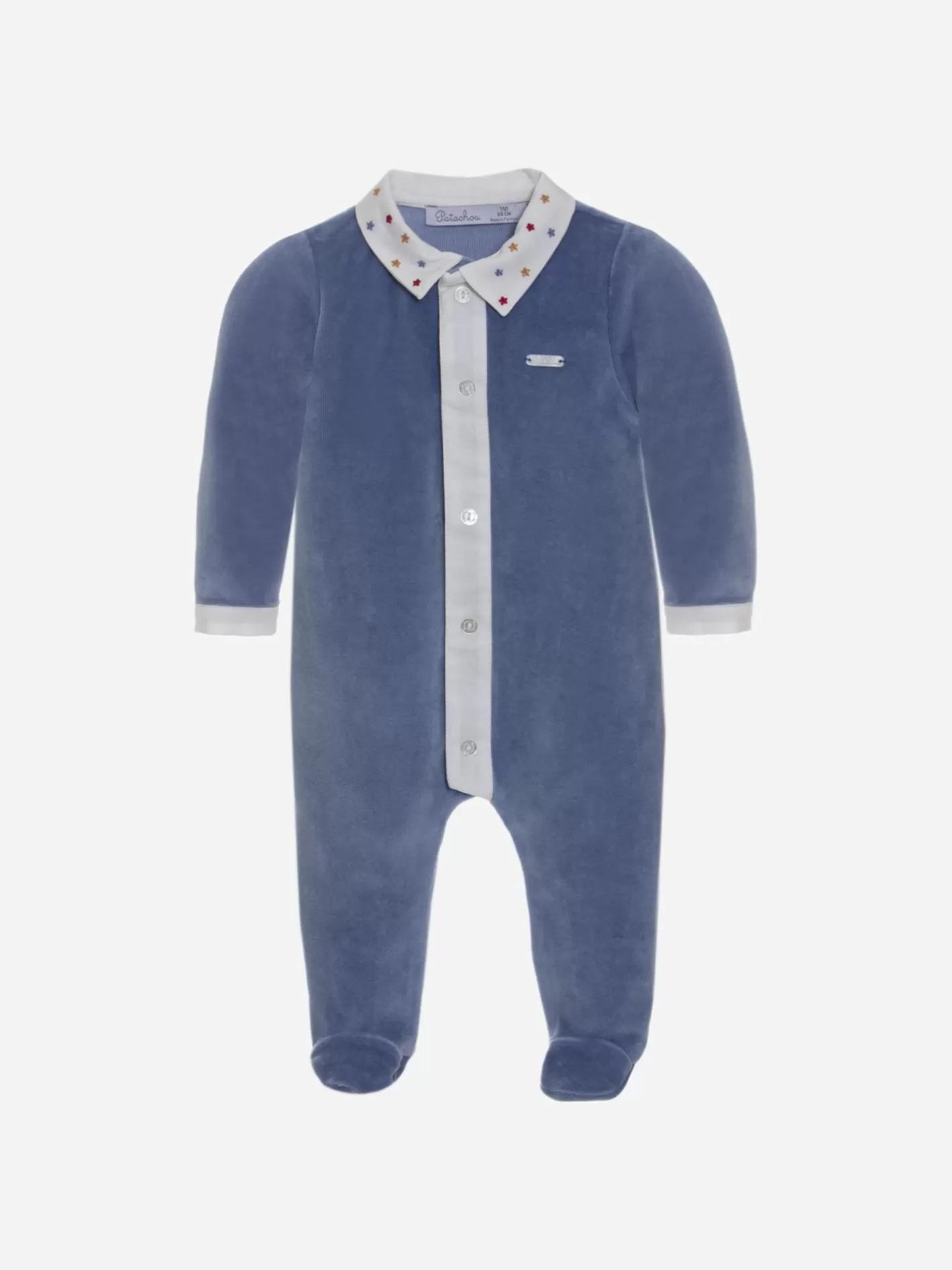 Fashion Patachou Babygrow Em Laminado Azul Indigo