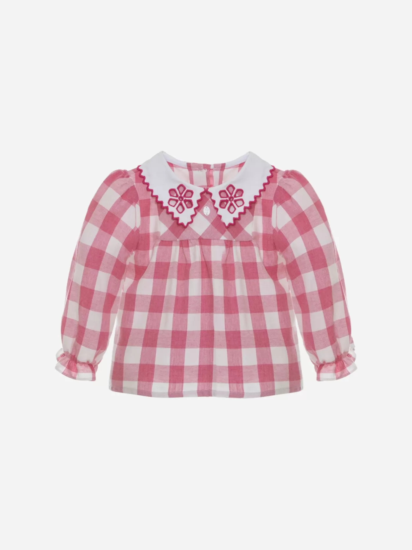 Discount Patachou Blusa Em Vaiela Xadrez Rosa