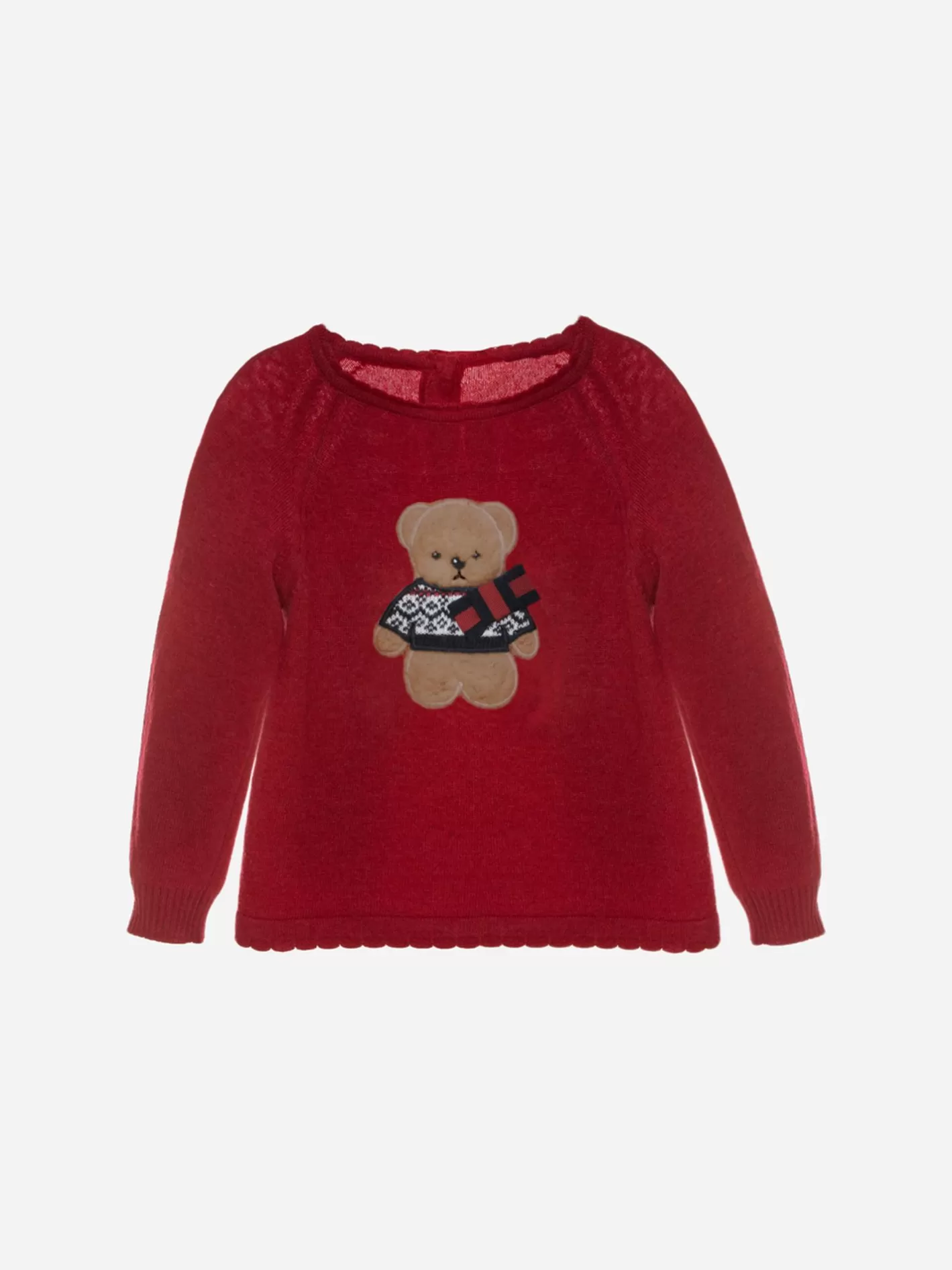 Cheap Patachou Camisola Em Malha Vermelho Com Urso Bordado