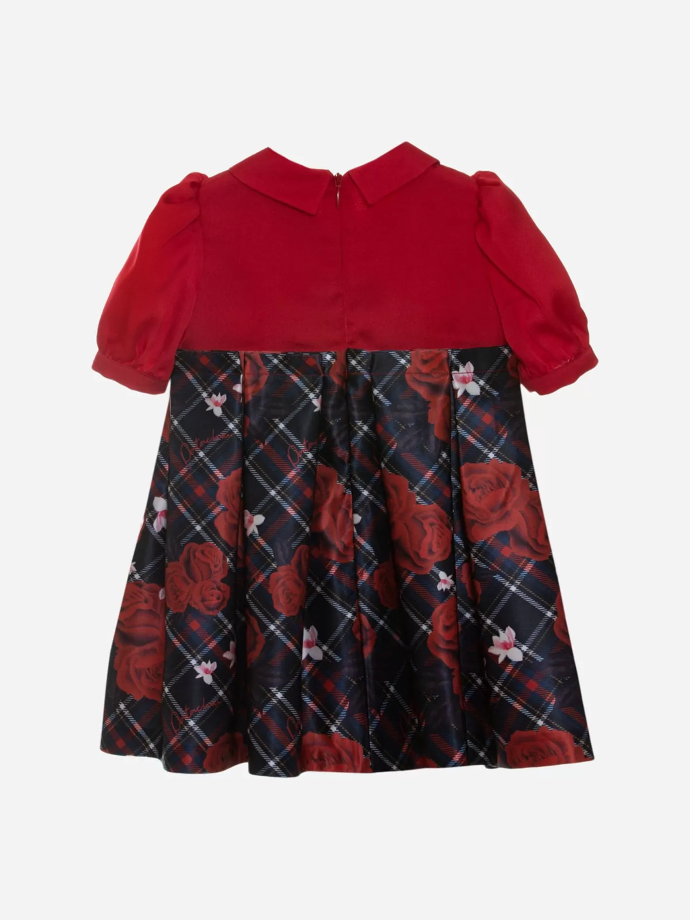 Flash Sale Patachou Vestido Em Crepe Vermelho E Cetim Estampado