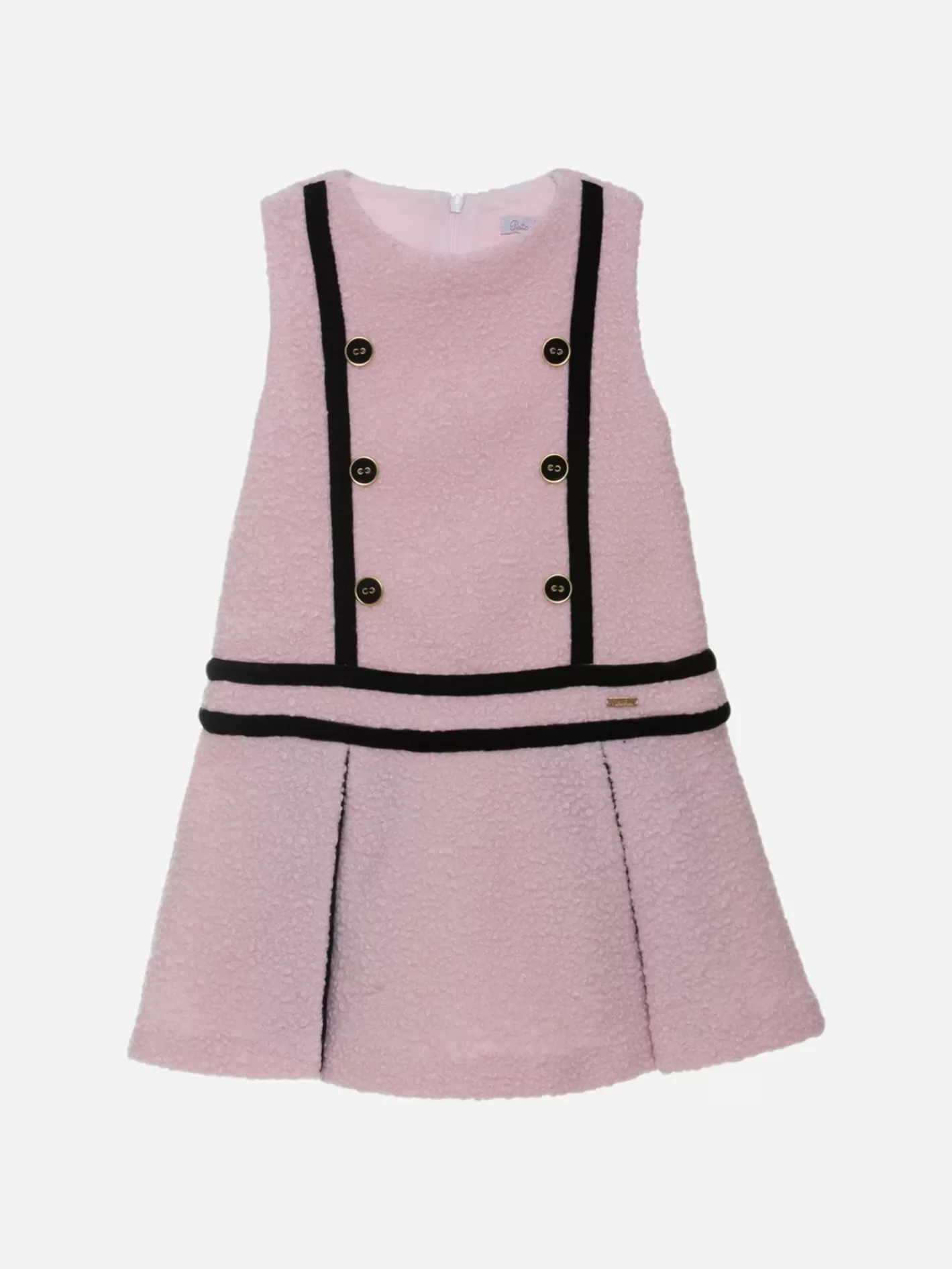 Outlet Patachou Vestido Em Tecido Boucle Rosa