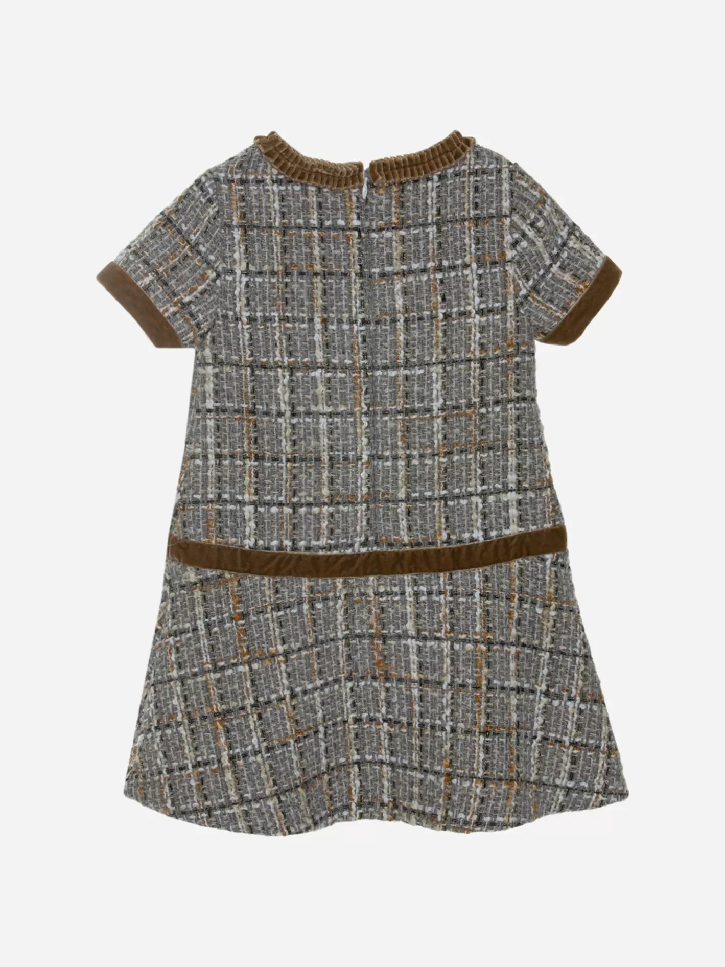 Shop Patachou Vestido Em Tweed Ocre E Cinza