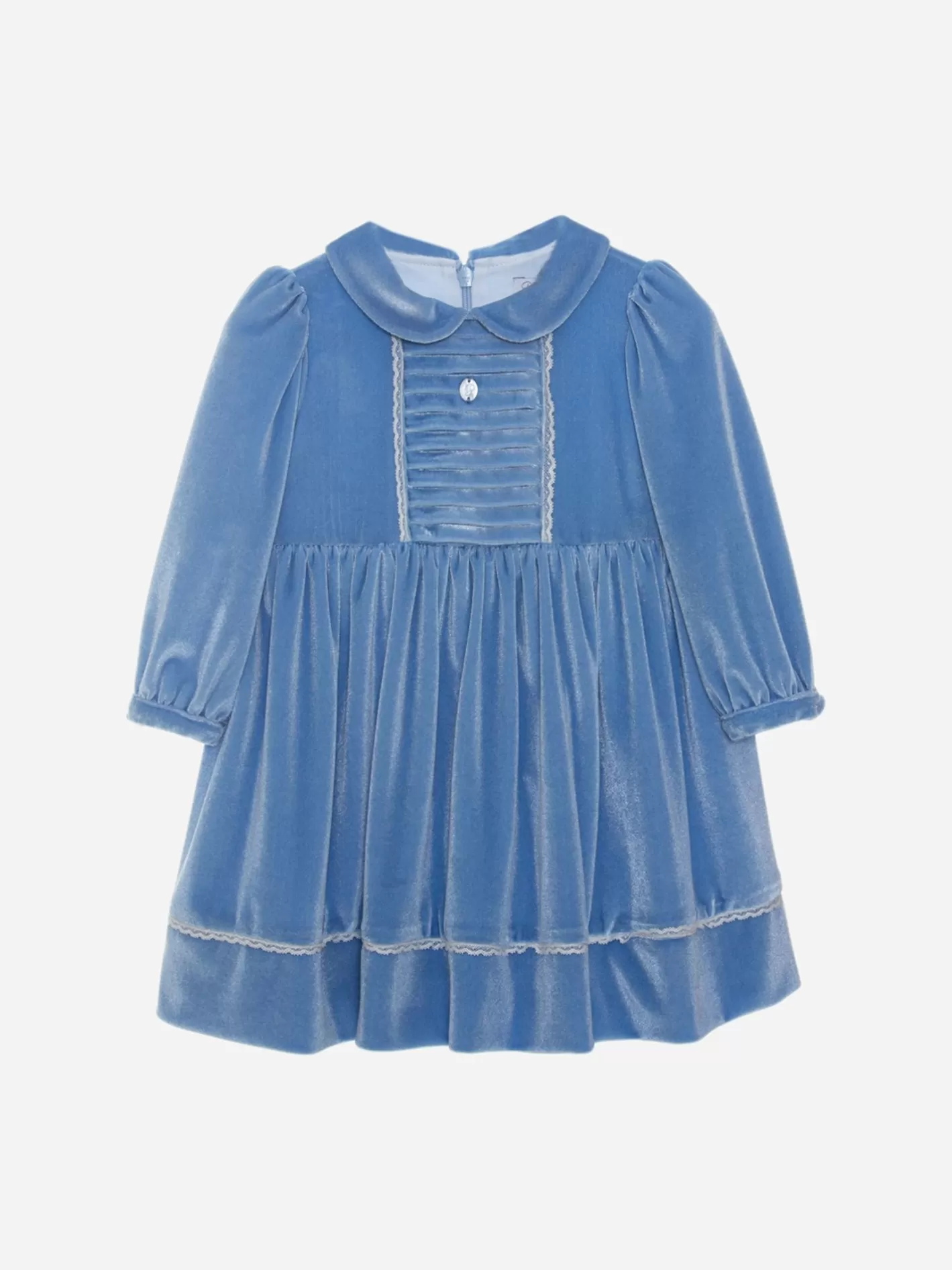 Discount Patachou Vestido Em Veludo Azul Claro